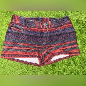 Red multicolored cute Junior shorts